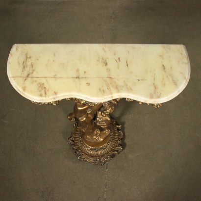 Revival Console Marble Resin Italy 20th Century