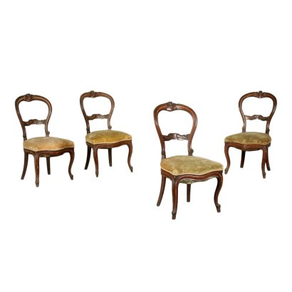 Gruppo di Quattro Sedie Luigi Filippo