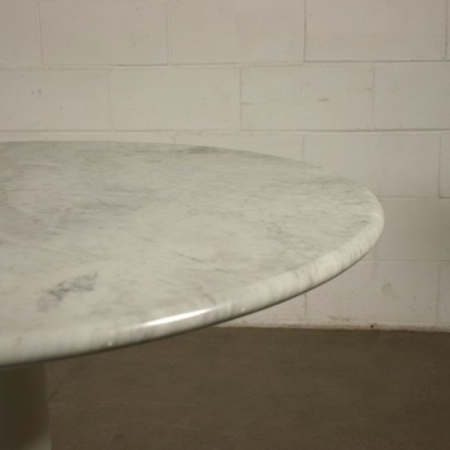 Table White Marble Solid Lacquered Wood Italy 1970s