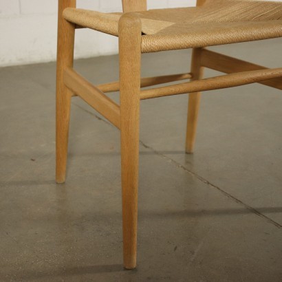 Hans Wegner Group Of Four Chairs Oak Braided Rope 2000s
