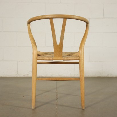 Hans Wegner Group Of Four Chairs Oak Braided Rope 2000s