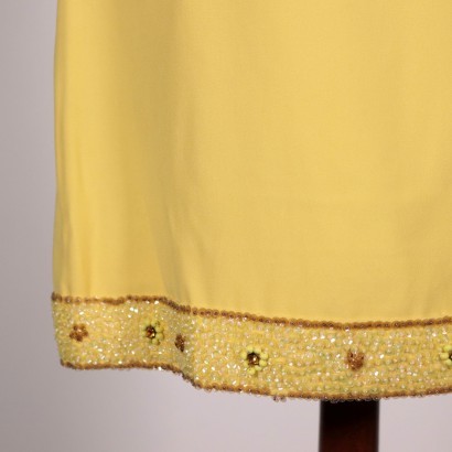 1970s Vintage Yellow Dress Italy