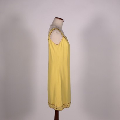 1970s Vintage Yellow Dress Italy