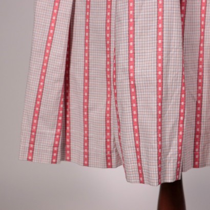 Vintage Pink Tartan Dress Cotton 1940s-1950s