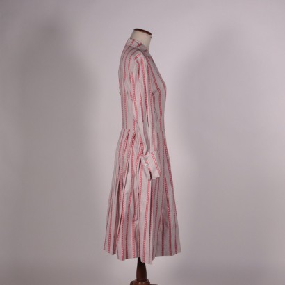 Vintage Pink Tartan Dress Cotton 1940s-1950s