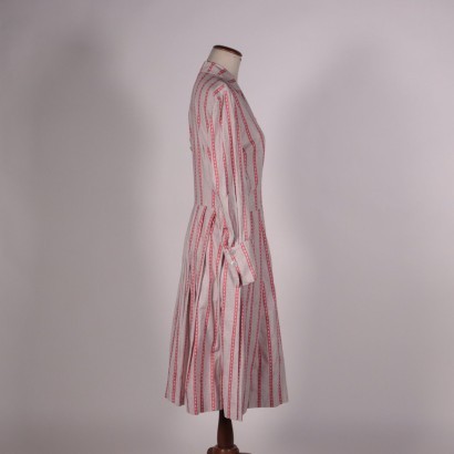 Vintage Pink Tartan Dress Cotton 1940s-1950s