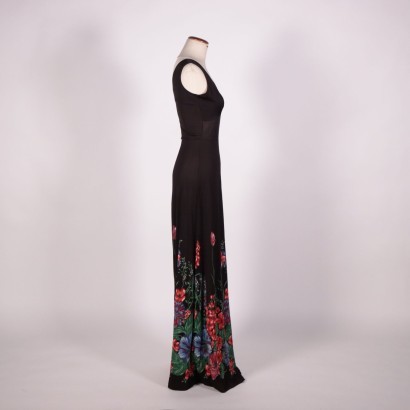 Vintage Floral Maxi Dress 1970s