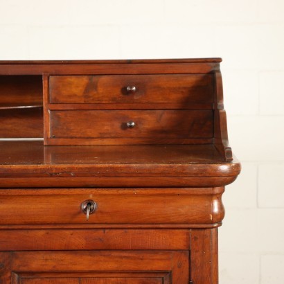 Louis Philippe Desk Walnut Silver Fir Italy 19th Century