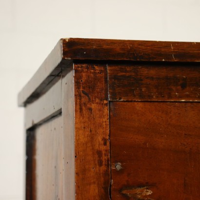Pair of Restoration Bedside Tables Silver FIr Walnut 19th Century
