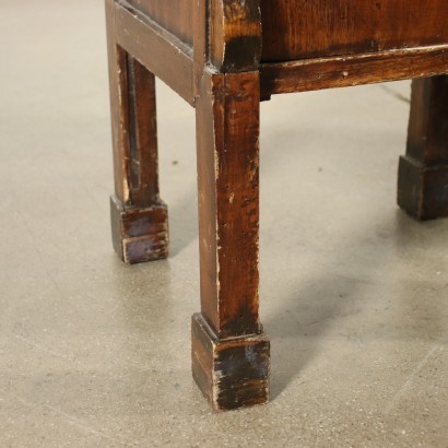 Pair of Restoration Bedside Tables Silver FIr Walnut 19th Century