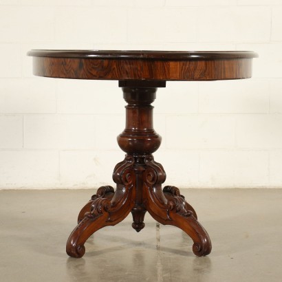 Umbertine Extendable Table Mahogany Striped Walnut France 19th Century