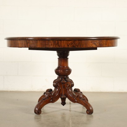 antik, Tisch, antiker Tisch, antiker Tisch, antiker italienischer Tisch, antiker Tisch, neoklassizistischer Tisch, Tisch aus dem 19. Jahrhundert, Umbertino Ausziehbarer Tisch