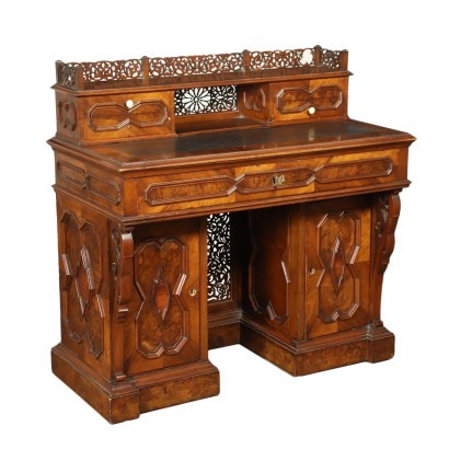 Umbertine Desk Marple Walnut Italy 19th Century