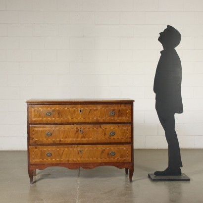 Inlaid Chest of Drawers Walnut Marple Pine Italy 18th Century