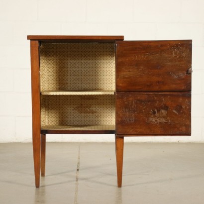 Directoire Bedside Table Walnut Poplar Italy 18th-19th Century