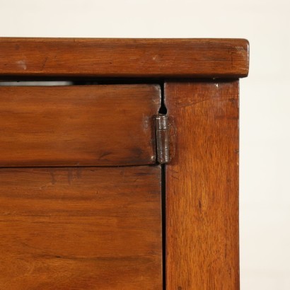 Directoire Bedside Table Walnut Poplar Italy 18th-19th Century