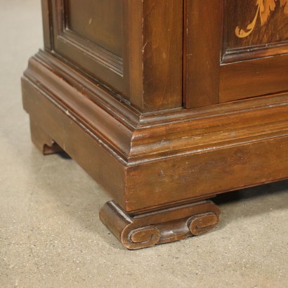 Pair of Liberty Bedside Tables Walnut Oak Marple Italy 20th Century