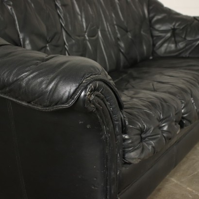 Sofa Foam Leather Italy 1990s Italian Production