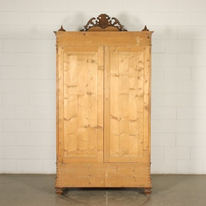 Antiquitäten, Kleiderschrank, Antiker Kleiderschrank, Antiker Kleiderschrank, Antiker italienischer Kleiderschrank, Antiker Kleiderschrank, neoklassizistischer Kleiderschrank, Kleiderschrank aus dem 19. Jahrhundert, Umbertino Kleiderschrank