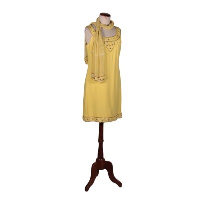 1970s Vintage Yellow Dress Italy