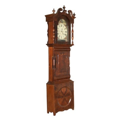English Pendulum Clock Mahogany England 19th Century