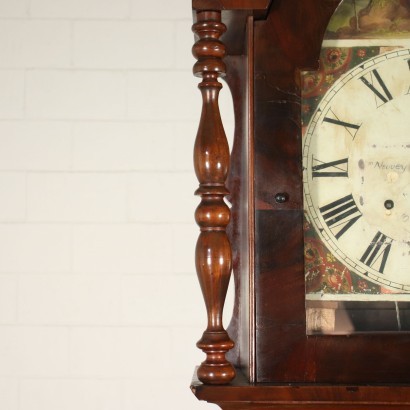 English Pendulum Clock Mahogany England 19th Century