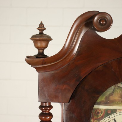 English Pendulum Clock Mahogany England 19th Century