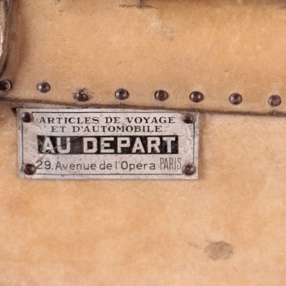 Au Depart Vintage Koffer Leder Frankreich 1910er-1920er