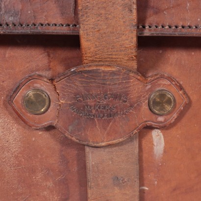 Vintage English Leather Trunk 3 England 1920s