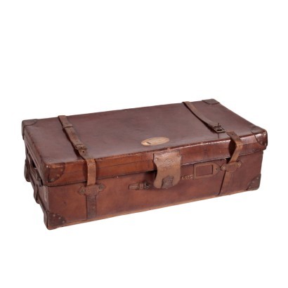 #vintage #vintageclothing #vintageabiti #vintagemilano #vintagefashion #vintage #vintagesuitcase #englishleather ,Baúl de cuero inglés vintage 4