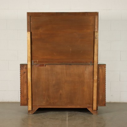 Commode Hêtre Placage d'Érable Laiton Verre Italie Années 1940