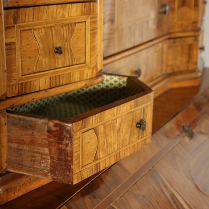 Baroque Drop-Leaf Secretaire Turned Into a Cupboard Italy 18th Century