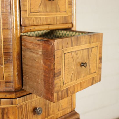 Baroque Drop-Leaf Secretaire Turned Into a Cupboard Italy 18th Century