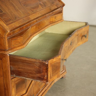 Baroque Drop-Leaf Secretaire Turned Into a Cupboard Italy 18th Century