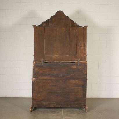 Baroque Drop-Leaf Secretaire Turned Into a Cupboard Italy 18th Century