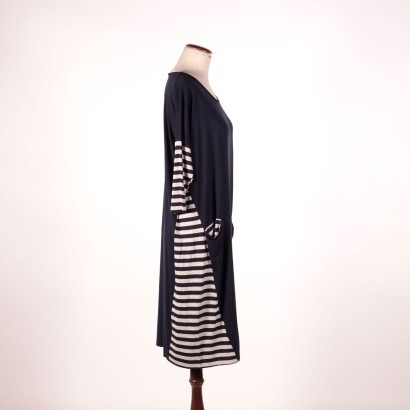 Martino Midali Jersey Striped Dress Viscosa Italy