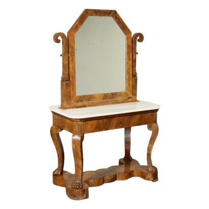 Charles X Console With Mirror Marple Marble Italy 19th Century