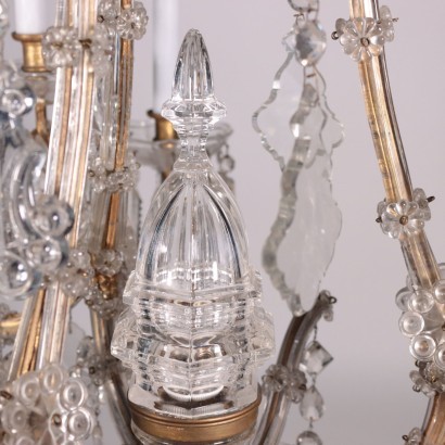 Chandelier In The Style Of Maria Theresa Glass Italy 20th Century