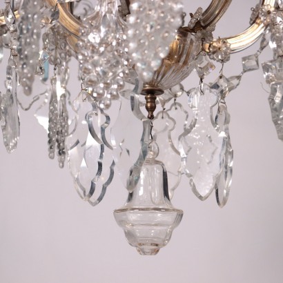 Chandelier In The Style Of Maria Theresa Glass Italy 20th Century