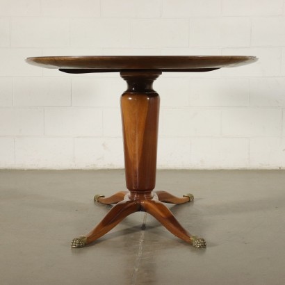 Table Beech Back-Teated Glass Italy 1950s-1970s