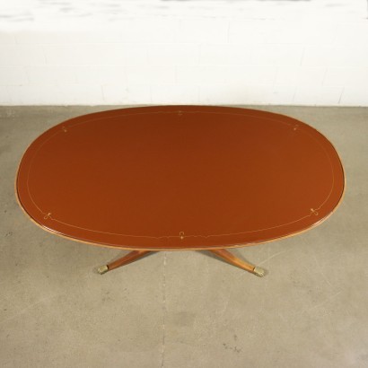 Table Beech Back-Teated Glass Italy 1950s-1970s