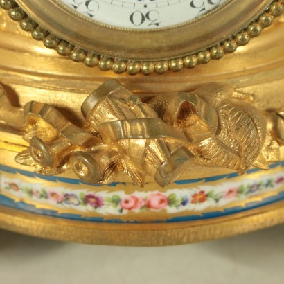 Horloge de Table Napoléon III Bronze Doré Porcelain France Fin du '800