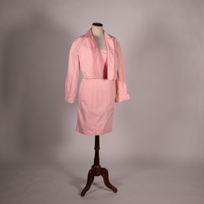 Vintage Ferrè Pink Denim Dress Milan Italy 1980s