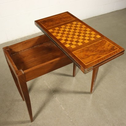 Revival Game Table Walnut Italy 20th Century