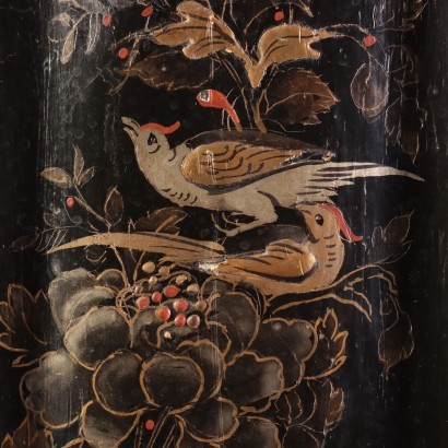 antigüedades, columna, antigüedades de columna, columna antigua, columna italiana antigua, columna antigua, columna neoclásica, columna del siglo XIX, par de columnas de soporte de jarrón Chinoiserie