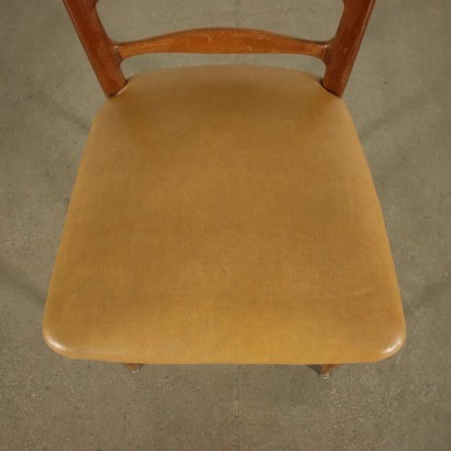 Chair Beech Springs Leatherette Italy 1950s-1960s Italian Production