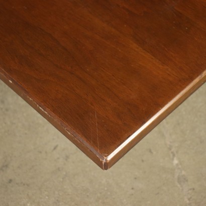 Formanova Coffee Table Walnut Veneer Chromed Metal Italy 1970s