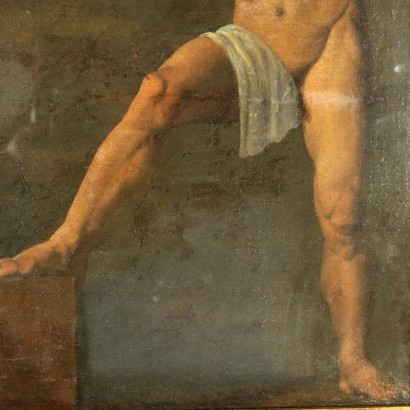 Male Figure Oil On Canvas 19th Century