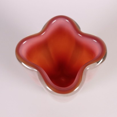 Submerged Glas Vase Murano Italy 1950s