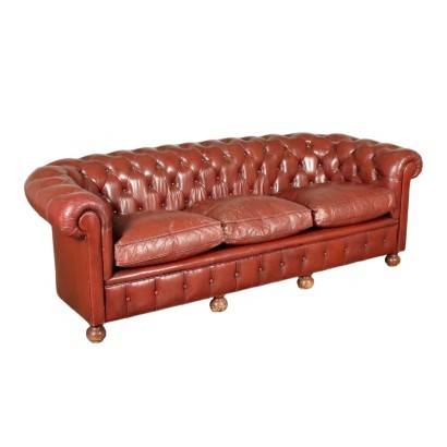 Chesterfield Revival Sofa Leather England 20th Century